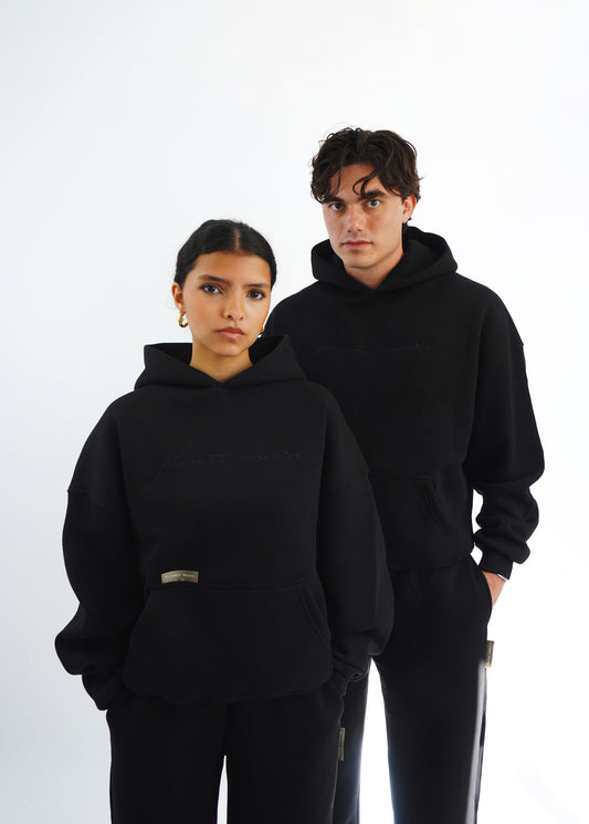 Planet Noori Boxy Fit Hoodie - Black