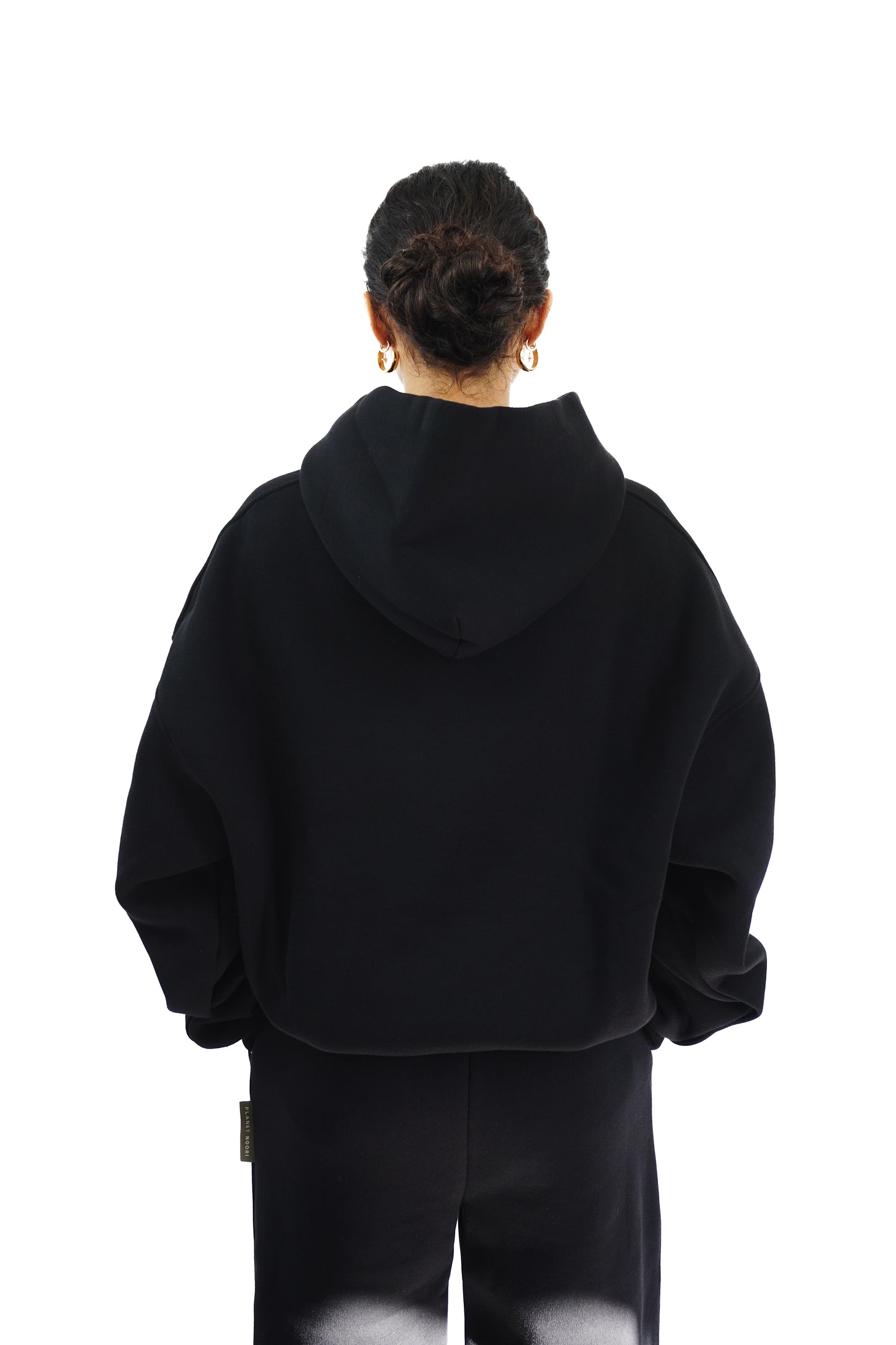 Planet Noori Boxy Fit Hoodie - Black