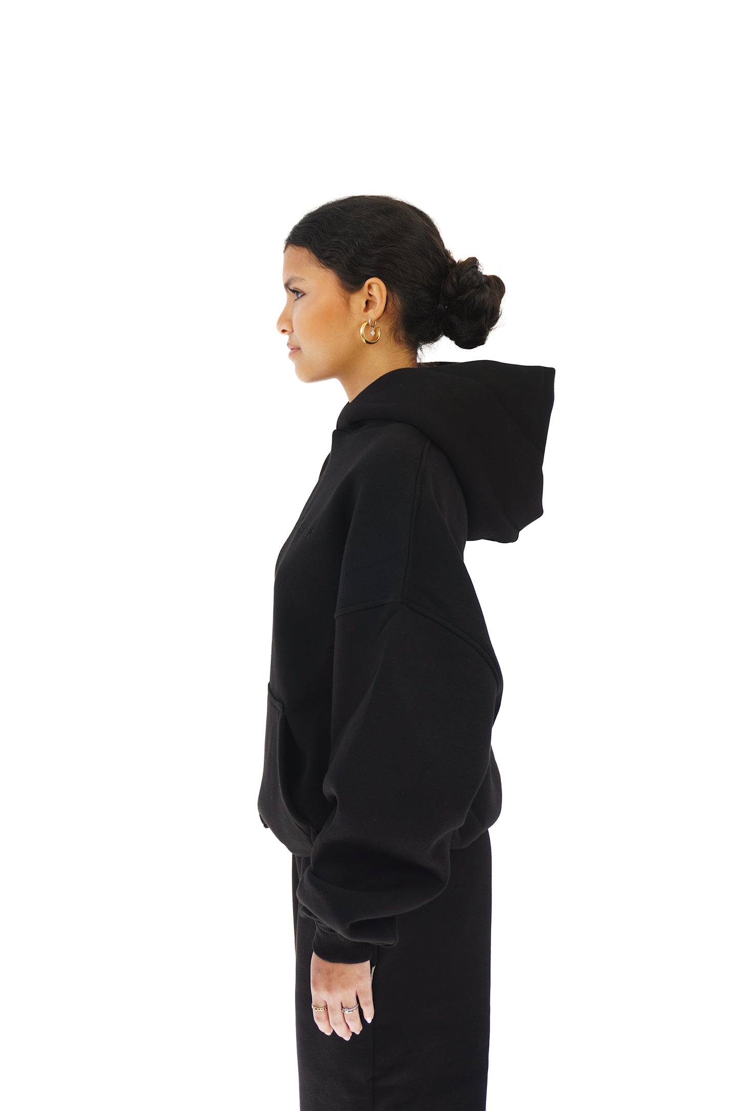 Planet Noori Boxy Fit Hoodie - Black
